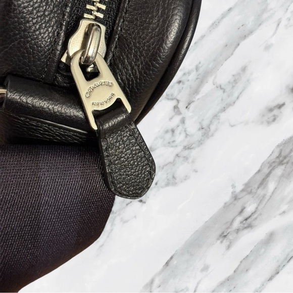 COACH Charles Flight Bag Mens Black Calf Leather F54782 Shoulder Crossbody NWOT - Picture 9 of 10